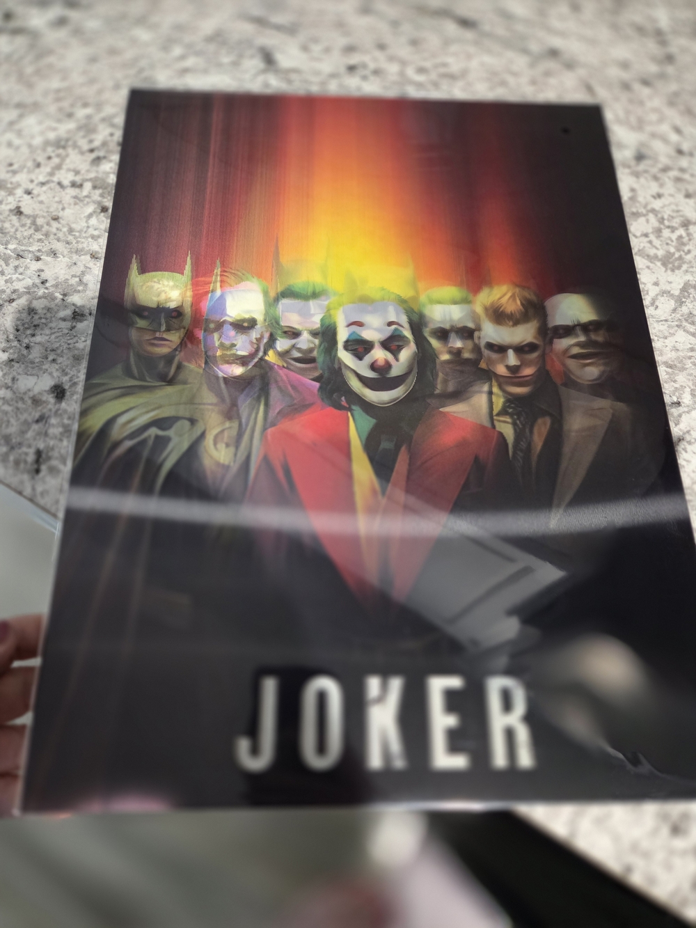 Joker Movie Art 3D Tin with Colorful Villain Portraits